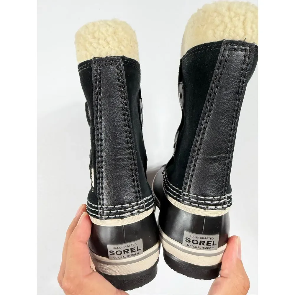 NEW Sorel 1964 Pac Strap Waterproof Snow Winter Boots Black Size 8 toddler kids